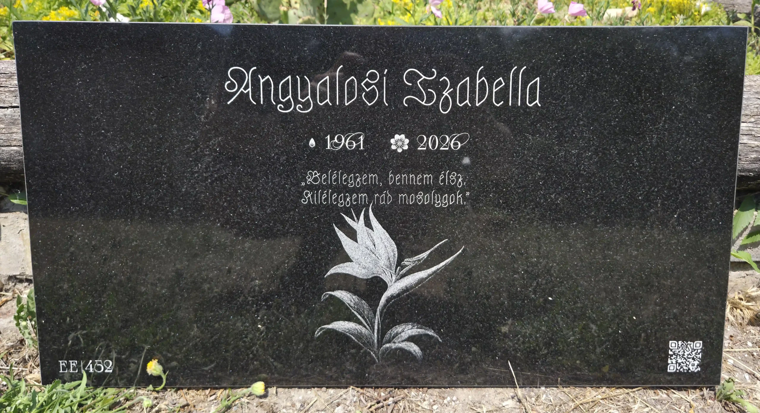 Unra fedlap - emléktábla készítés angyalosi Izabella